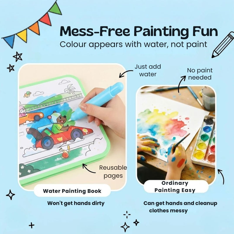 TibaToes™ Reusable Water Painting Book