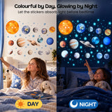 TibaToes™ Glow-in-the-Dark Space Sticker Set