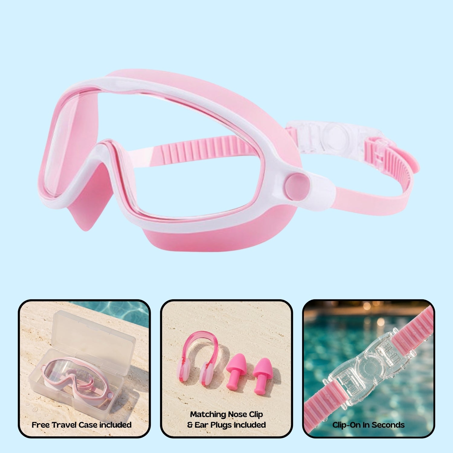 TibaToes™ Clip-On Swim Goggles