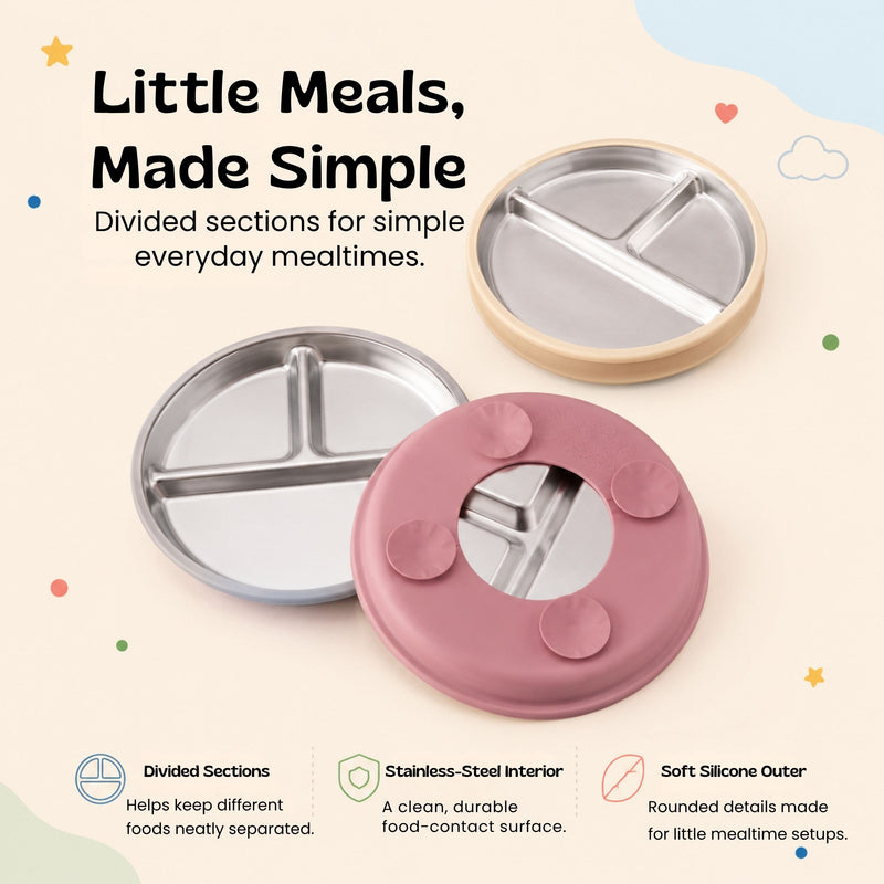 TibaToes™ LittleDine Stainless Steel Baby Feeding Set