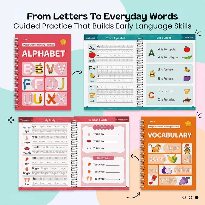 TibaToes™ Trace & Grow Reusable Writing Books