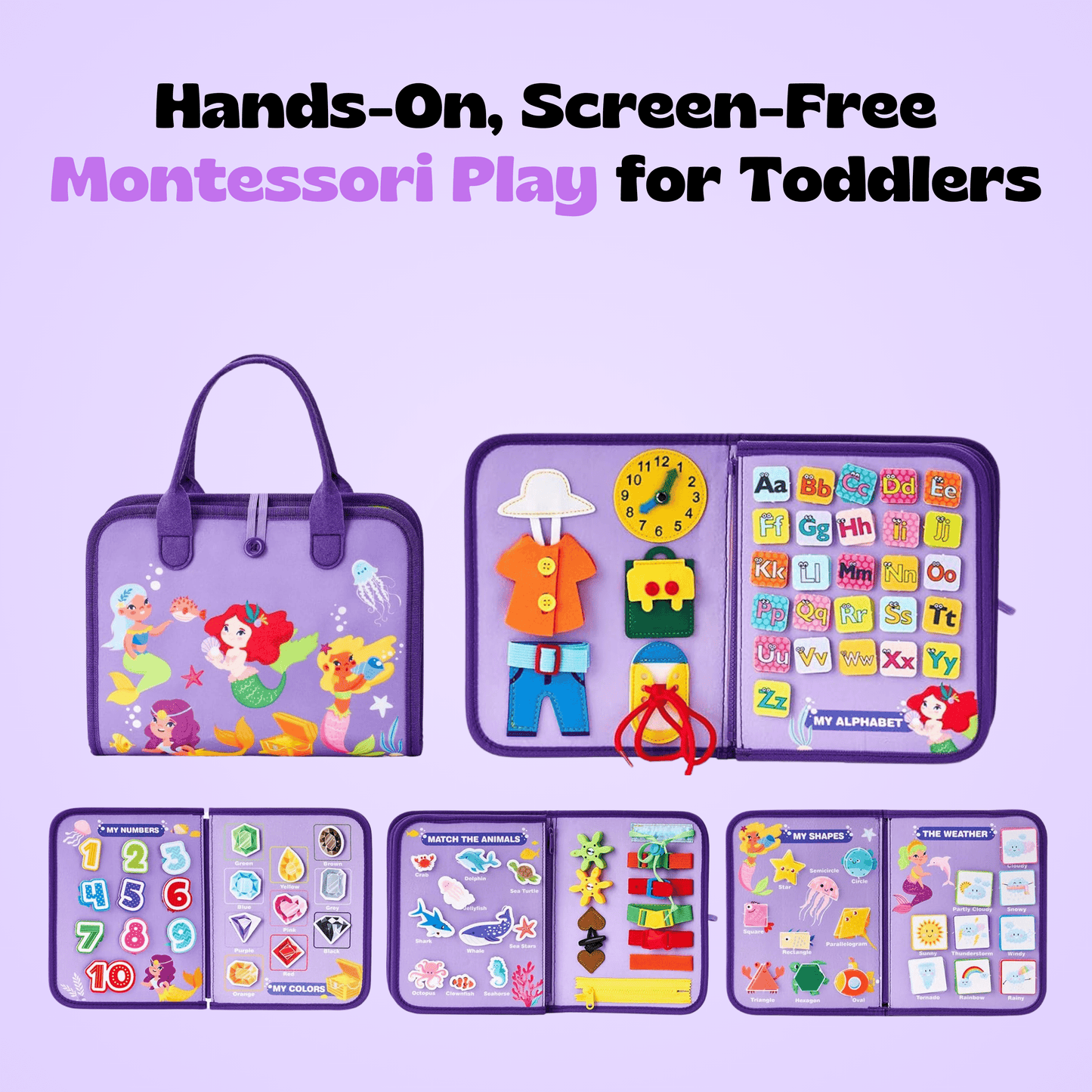 TibaToes™ Toddler Montessori Busy Board