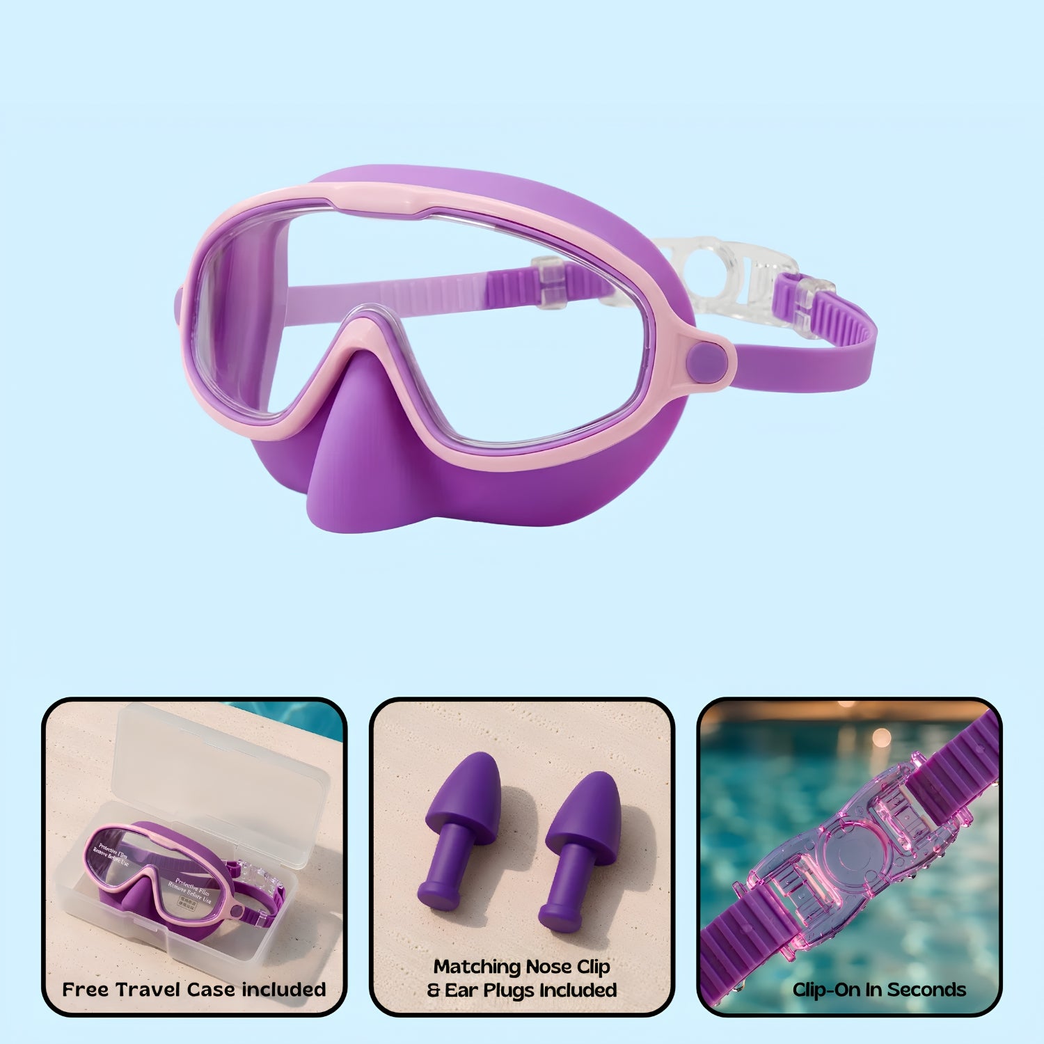 TibaToes™ Clip-On Swim Goggles