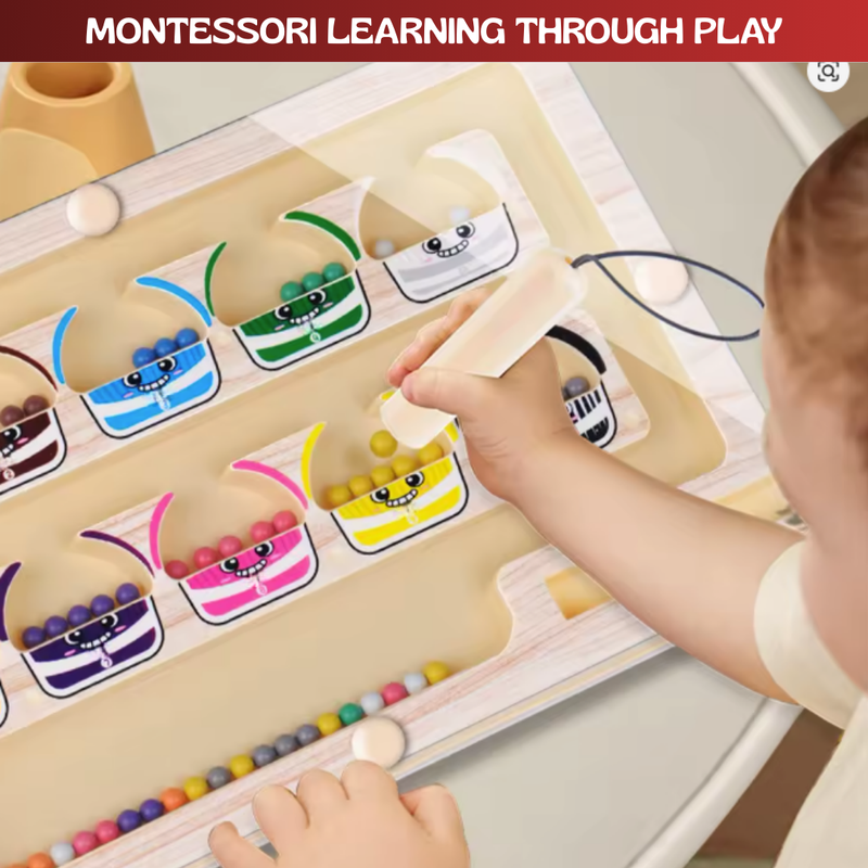 TibaToes™ Montessori Magnetic Monster Sorting Board