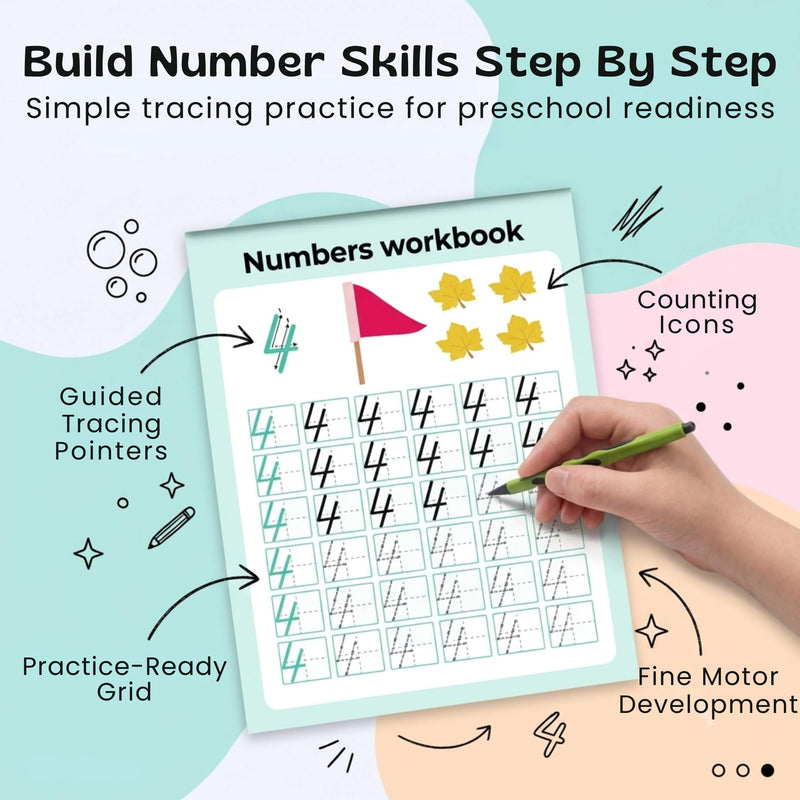 TibaToes™ NumberQuest Tracing Workbook