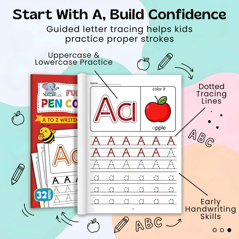 TibaToes™ AlphabetQuest Tracing Workbook