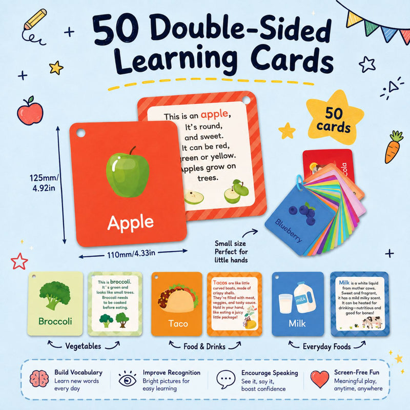 TibaToes™ Food Friends Flashcards