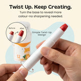 TibaToes™ Silky Twist-Up Crayon Set