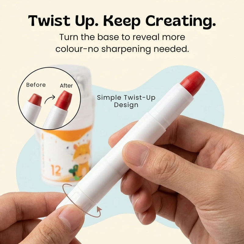 TibaToes™ Silky Twist-Up Crayon Set