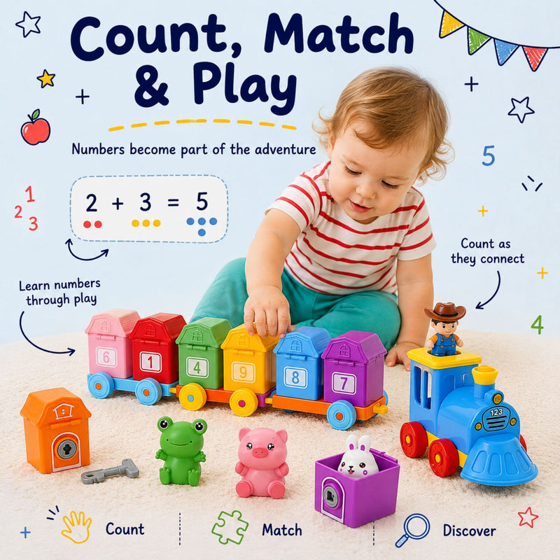 TibaToes™ Animal Train Match & Play Set