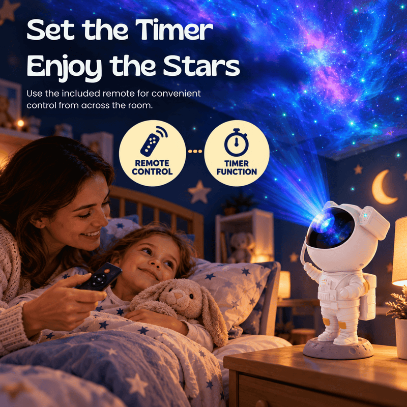 TibaToes™ Astronaut Galaxy Night Light Projector