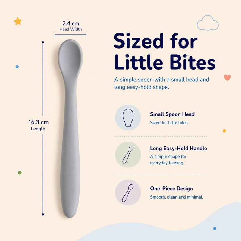 TibaToes™ SoftStart Silicone Baby Feeding Spoon