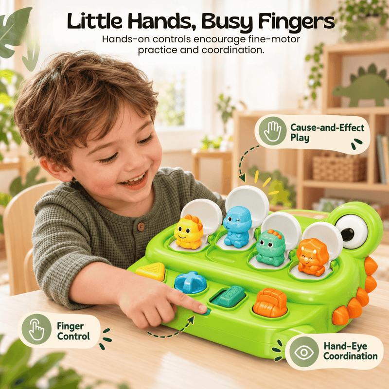 TibaToes™ Dino Pop-Up Switch Toy