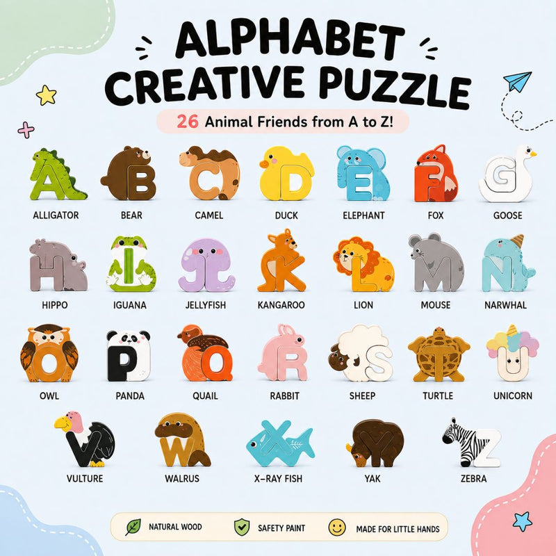 TibaToes™ Animal Alphabet Puzzle Set