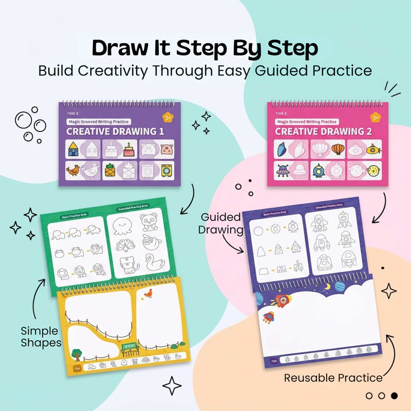 TibaToes™ Trace & Grow Reusable Writing Books