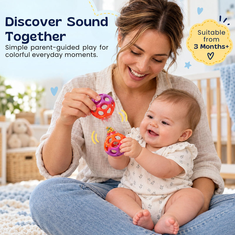 TibaToes™ ColourPop Baby Rattle Ball