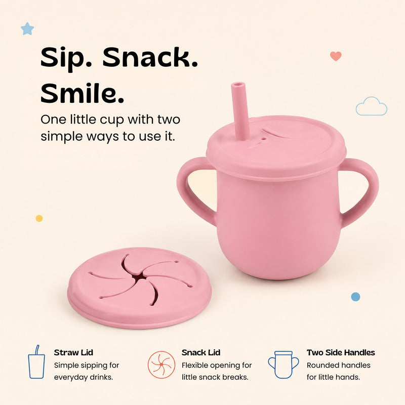 TibaToes™ Sip & Snack Silicone Training Cup