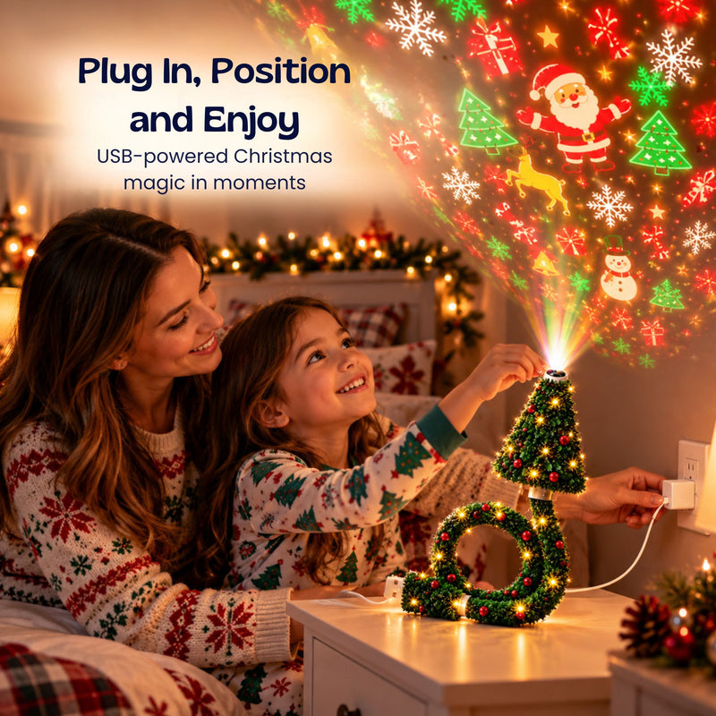 TibaToes™ ChristmasGlow Tree Projector Light