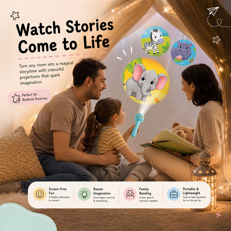 TibaToes™ Animal Story Projection Flashlight