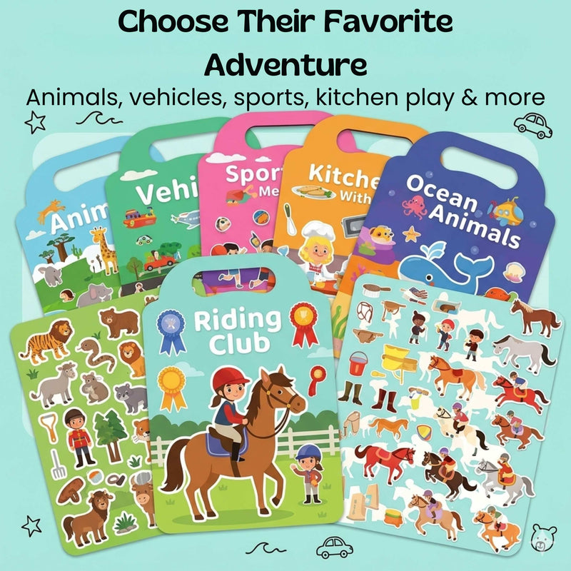 TibaToes™ PuffyScene Reusable Sticker Book