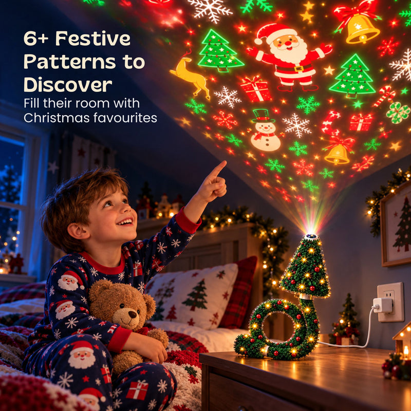 TibaToes™ ChristmasGlow Tree Projector Light
