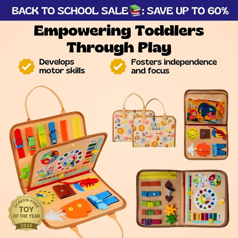 TibaToes™ Montessori Busy Board