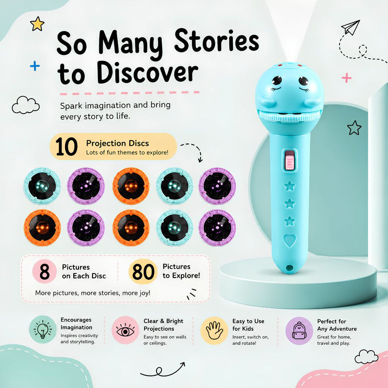 TibaToes™ Animal Story Projection Flashlight