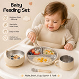 TibaToes™ LittleDine Stainless Steel Baby Feeding Set