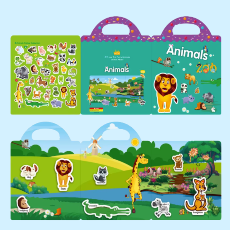 TibaToes Reusable Sticker World