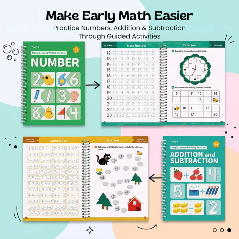 TibaToes™ Trace & Grow Reusable Writing Books