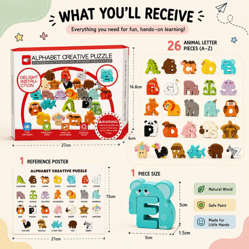 TibaToes™ Animal Alphabet Puzzle Set
