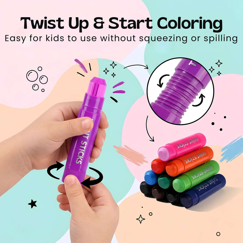 TibaToes™ RainbowGlide Washable Paint Sticks