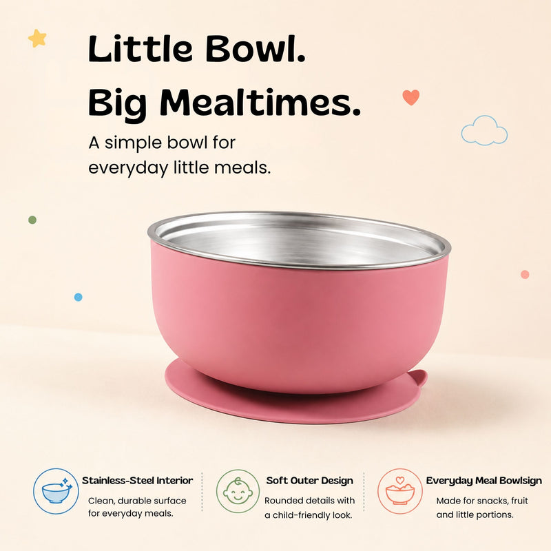TibaToes™ BearGrip Stainless Steel Suction Bowl