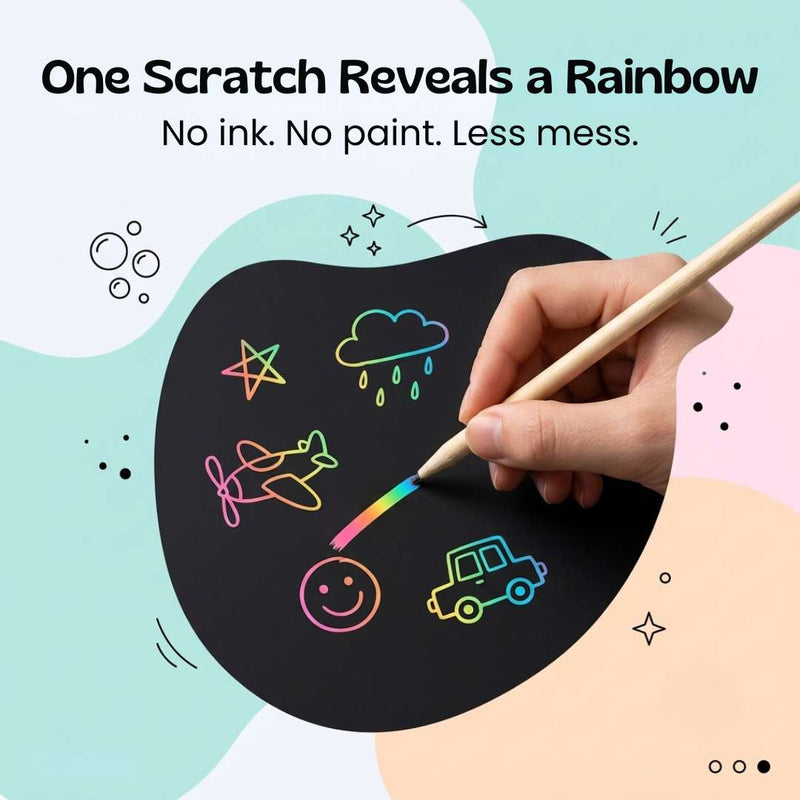 TibaToes™ RainbowReveal Scratch Art Set