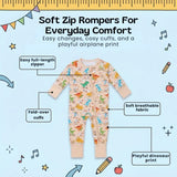 TibaToes™ Soft Zip Baby Romper