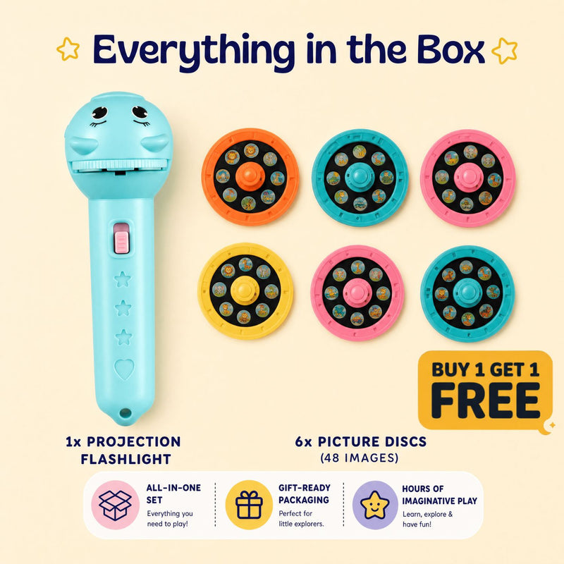 TibaToes Animal Story Projection Flashlight