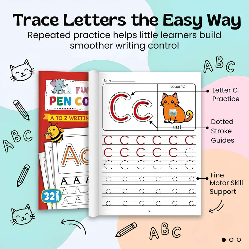 TibaToes™ AlphabetQuest Tracing Workbook