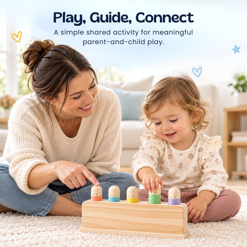 TibaToes™ Pop & Press Wooden Activity Toy
