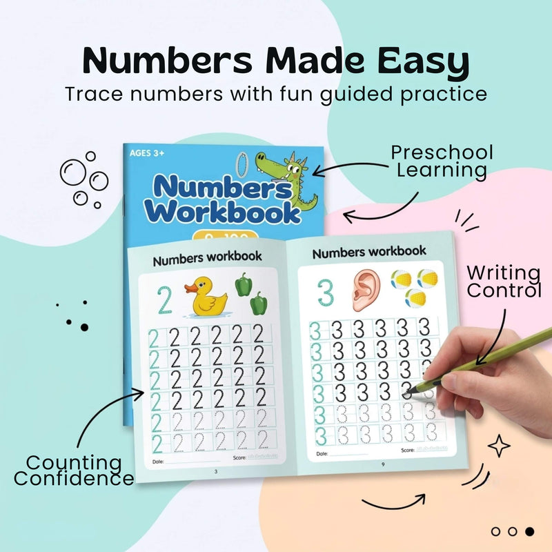 TibaToes™ NumberQuest Tracing Workbook