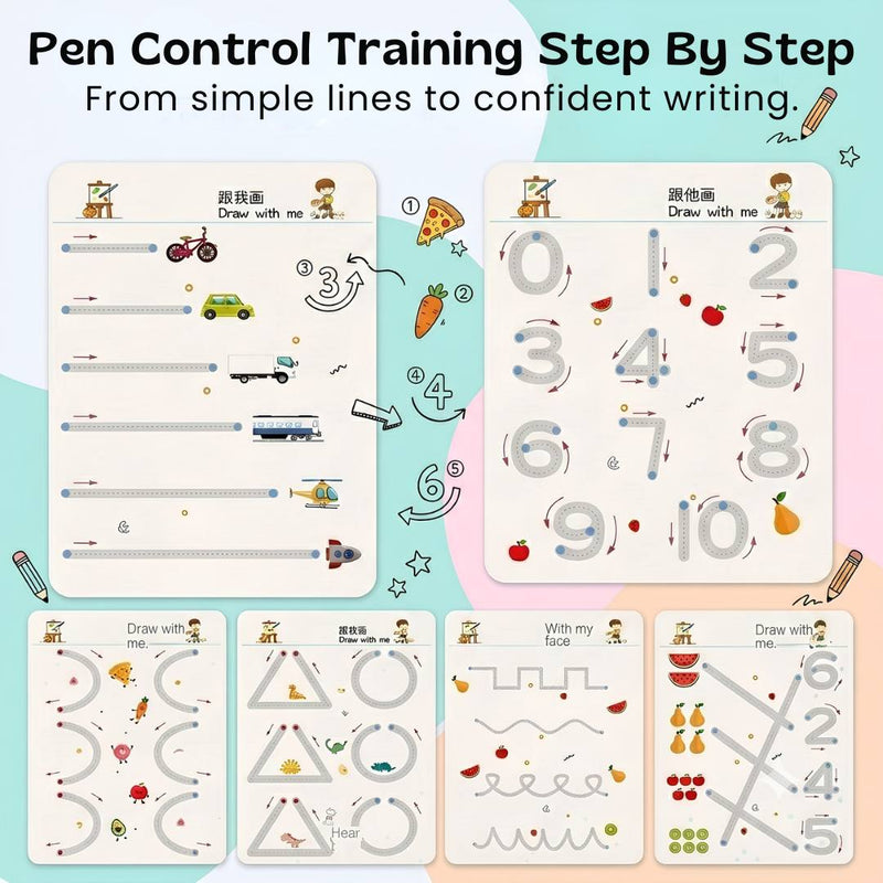 TibaToes™ TraceBuddy Reusable Pen Control Books