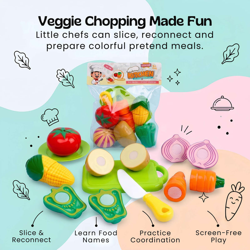 TibaToes Little Chef Cutting Play Set