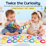 TibaToes™ RainbowLink Baby Grasping Rings