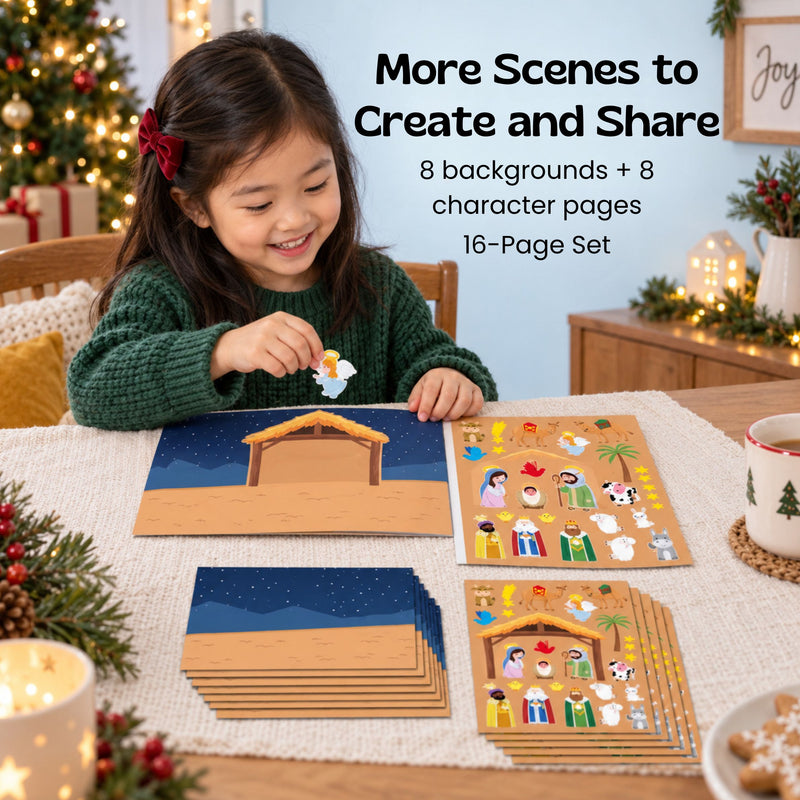 TibaToes™ Christmas Nativity Sticker Story Set