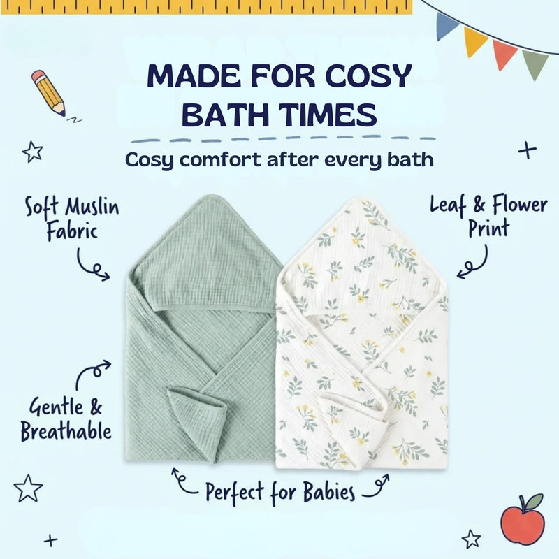 Buy 1 Take 1 TibaToes™ CozySprout Hooded Baby Towels