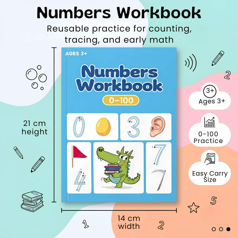 TibaToes™ NumberQuest Tracing Workbook