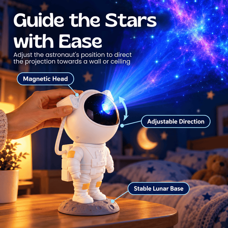 TibaToes™ Astronaut Galaxy Night Light Projector