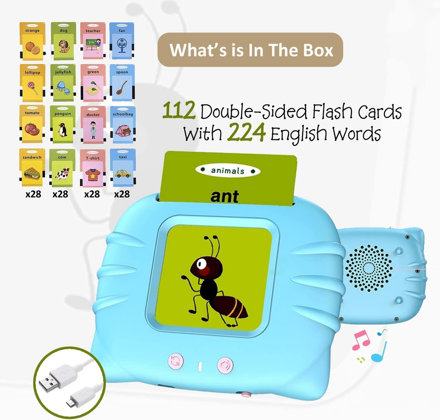 TibaToes™ Montessori Spreekende Flashcards