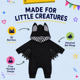 TibaToes™ Little Bat Hooded Romper