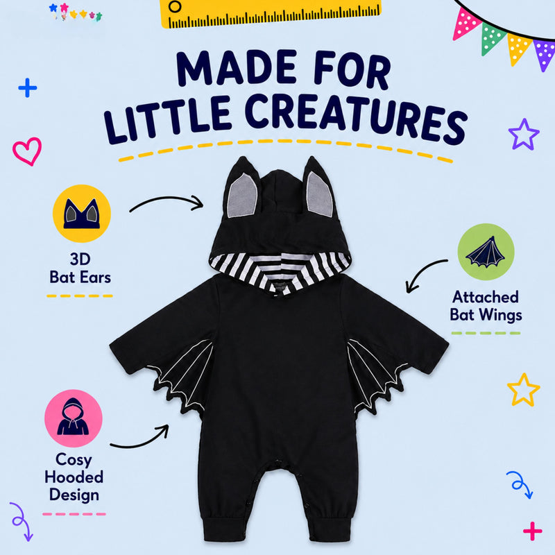 TibaToes™ Little Bat Hooded Romper