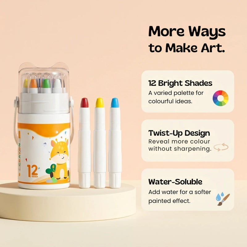 TibaToes™ Silky Twist-Up Crayon Set